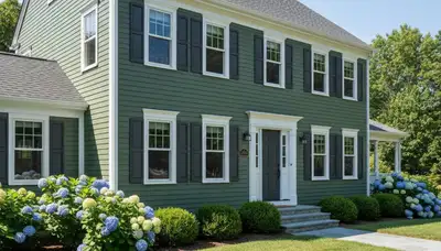 Finished exterior door painting in Beverly, MA with smooth, durable finish for coastal home protection