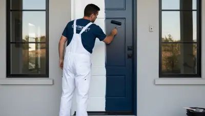 Professional door painting and refinishing in Beverly, MA by expert house painters