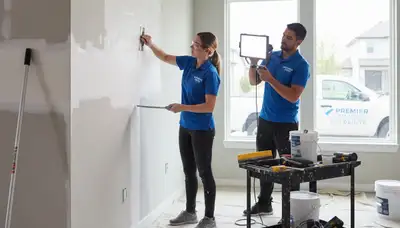 Professional drywall repair and wall restoration in Beverly, MA home by expert painting contractors