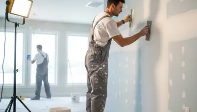 Professional drywall repair and wall restoration in Beverly, MA home by expert painting contractors