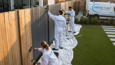 Professional fence painting in Beverly, MA protecting wood from coastal salt air and humidity