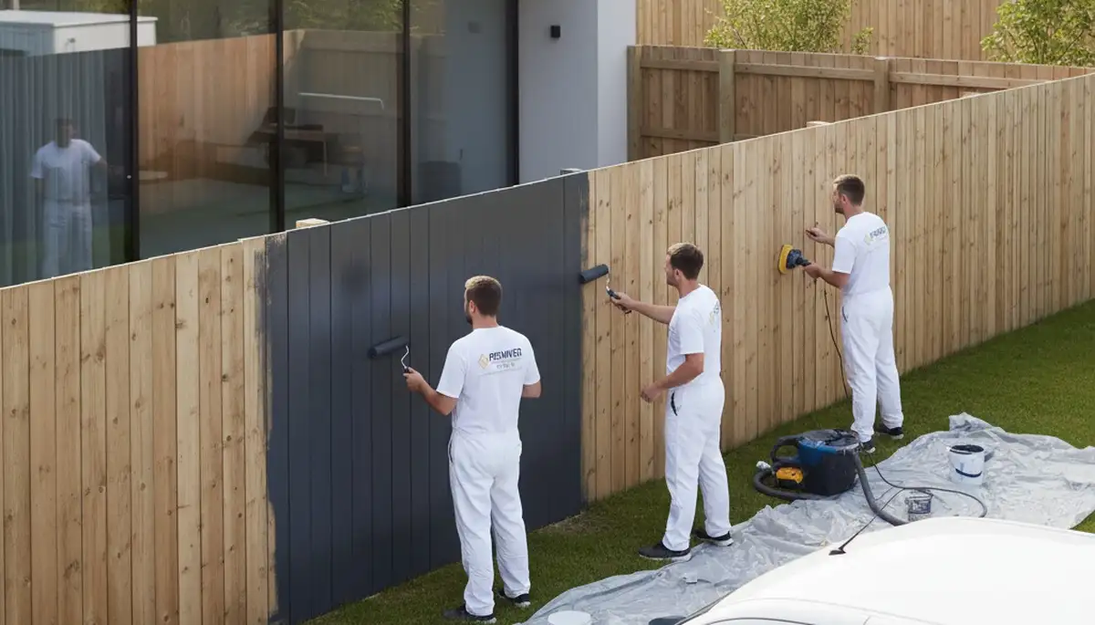 Professional fence painting in Beverly MA protecting wood from coastal weather and salt air