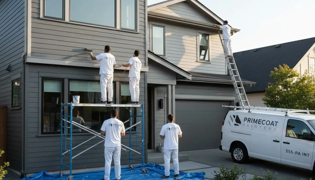Professional siding painting on coastal home in Beverly, MA for weather-resistant exterior finish