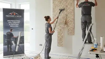 Professional wallpaper removal service in Beverly, MA preparing walls for fresh interior painting